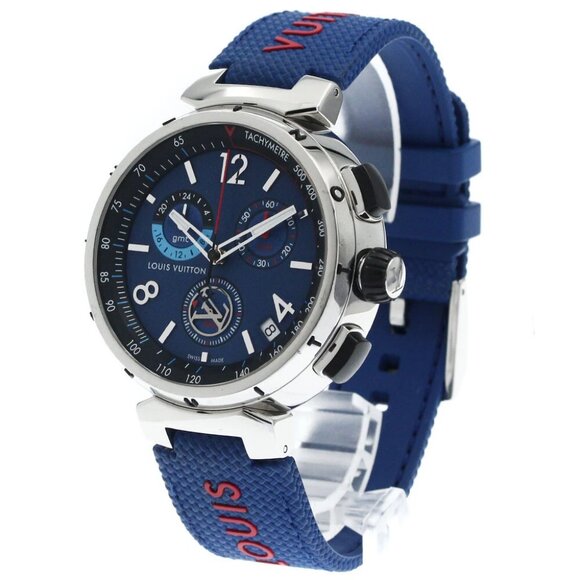 LOUIS VUITTON tambour outdoor QA153 Chronograph GMT Quartz Men's Watch - Picture 1 of 11